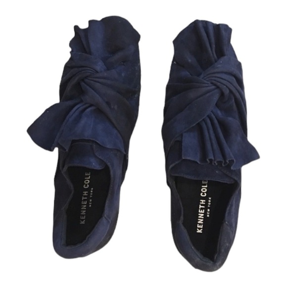 Kenneth Cole Slip On Loafer Sneaker Aaron Blue Suede Leather Platform 8.5 - Picture 8 of 12